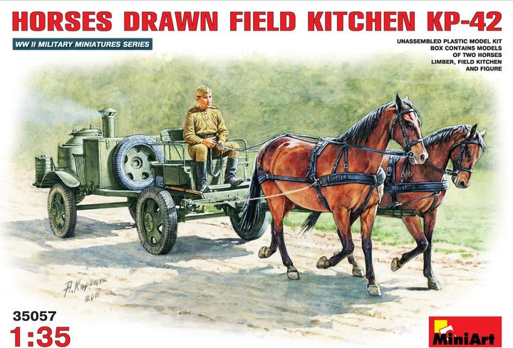 Actual product image Mini art Field kitchen as a horse-drawn vehicle