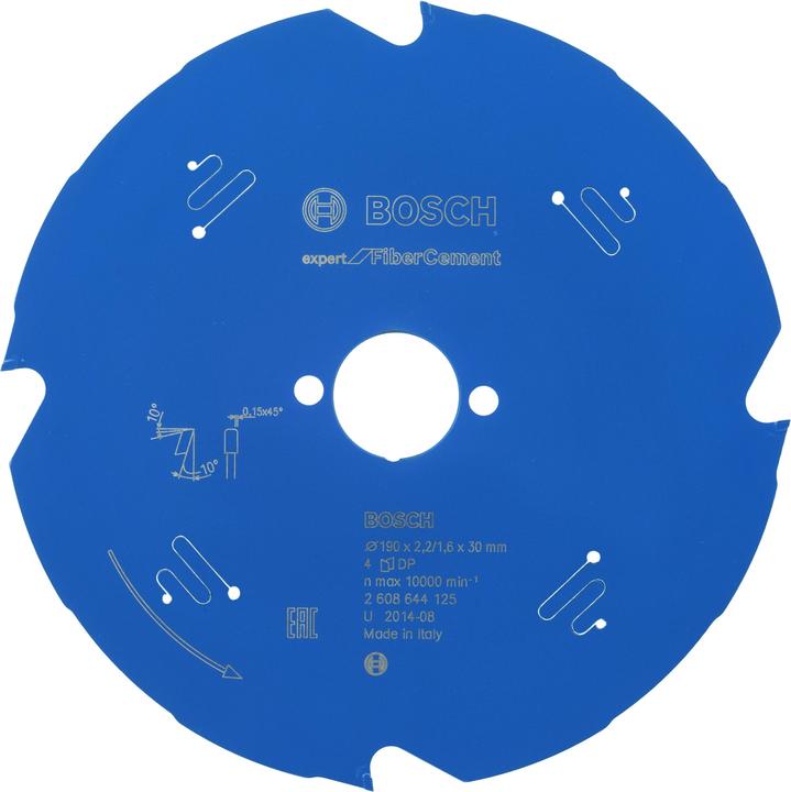 Produktbild Bosch Professional Zubehör Kreissägeblatt Expert for Fibre Cement, 190 x 30 x 2,2 mm, 4