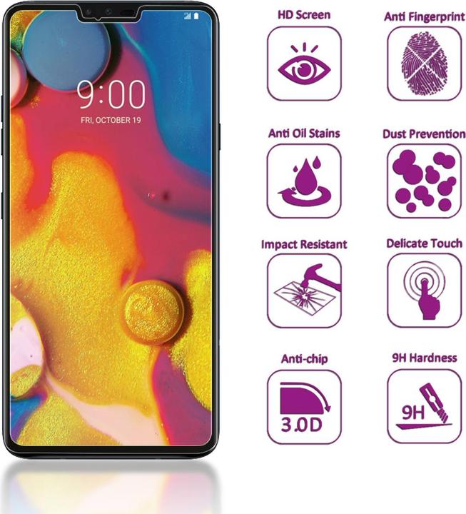 Actual product image Nalia Protective glass (1 Piece, LG V40 ThinQ)
