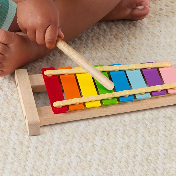 Actual product image Fisher-Price colourful xylophone with wooden hammer game (Multilingual)