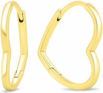 Brilio Silver - Timeless Gold Plated Silver Hoop Earrings EA361Y