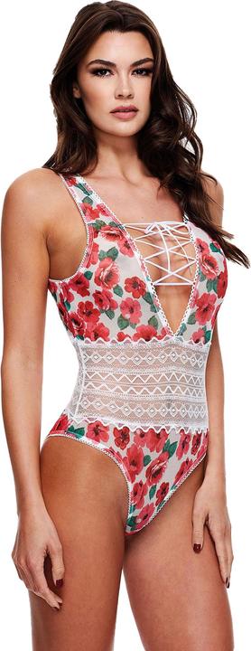 Immagine prodotto Baci Orsacchiotto bianco con fiori e pizzo M/L (M, L)