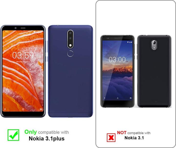 Image du produit Cadorabo Coque pour Nokia 3.1 PLUS universel avec Clip (Nokia 3.1 Plus)