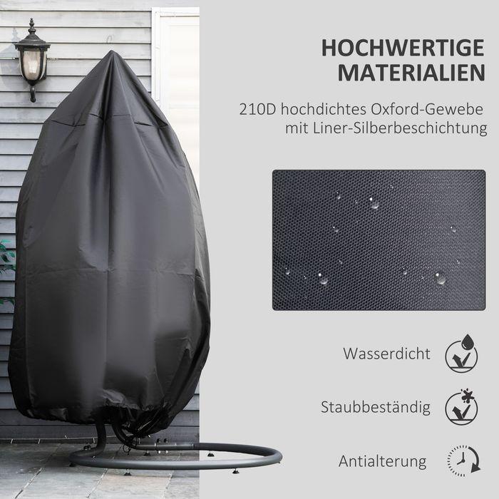 Produktbild Swisshandel24 Abdeckung für Hängesessel Wasserdicht Oxford Ø115 x 190H cm