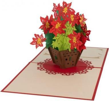 Hervorragend 3D Pop-up Karte Weihnachtsstern rot (1 pcs.)