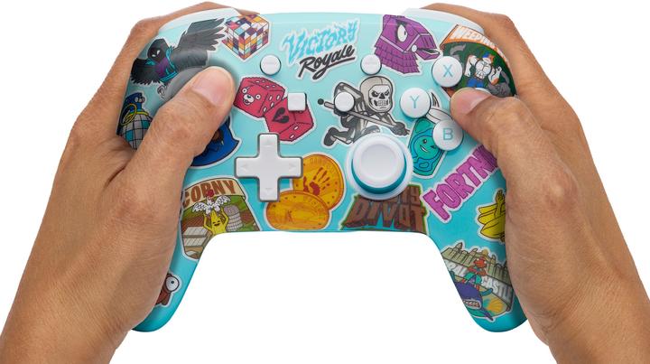 Actual product image PowerA Enhanced Wireless Controller - Fortnite Sticker Mania (Switch Lite, Switch OLED, Switch)