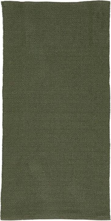 Liv Interior Tapis en coton Herringbone 70 cm x 140 cm, vert (70 x 140 cm)