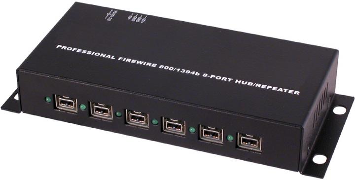 Actual product image Exsys Firewire 800 Hub, 8-Port (1+7), external (FireWire, 6 Ports)