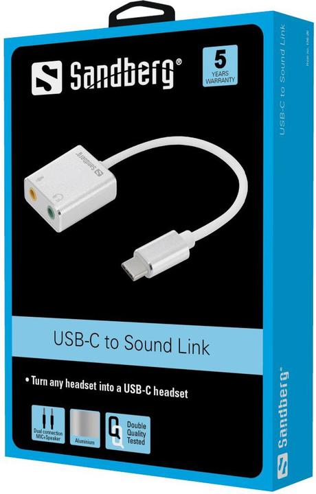Actual product image Sandberg sound link (USB-C)