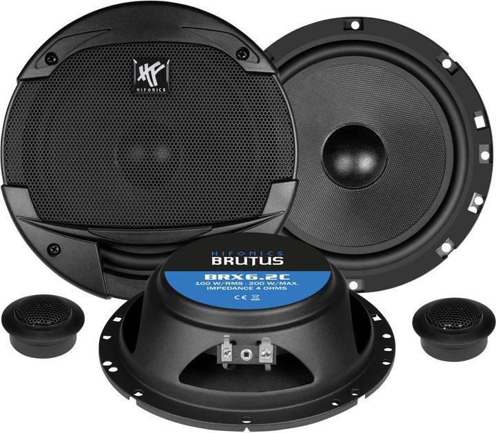 Immagine prodotto Hifonics Brutus BRX6.2C 16.5 cm 2 Way Component System FLAT (1 pz.)