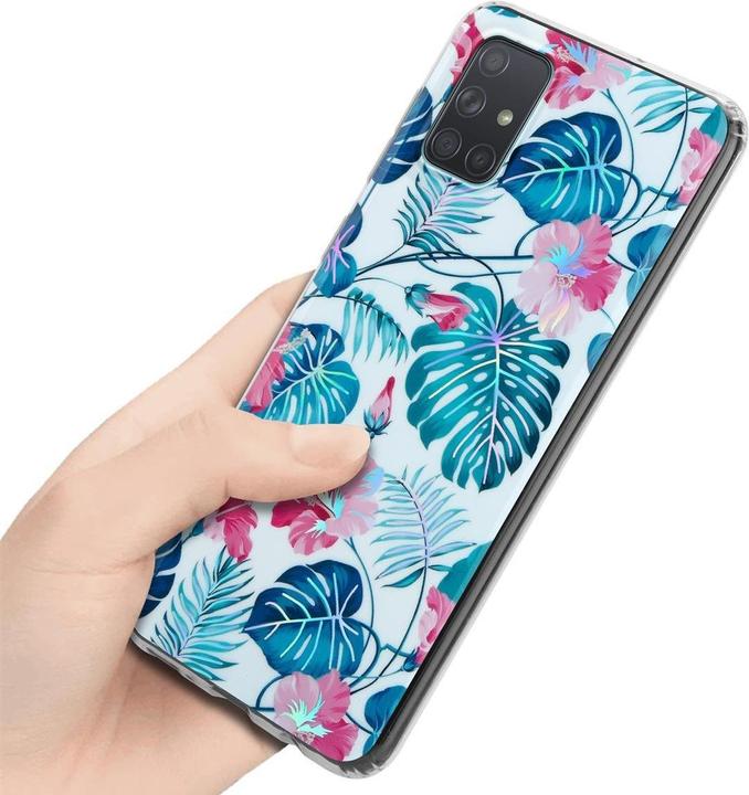 Actual product image Cadorabo IMD TPU Colorful Flowers & Leaves Cover (Samsung Galaxy A71)