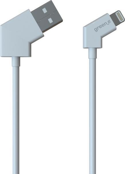 Image du produit Green_e Cable Lightning Mfi Embout Rotatif 1m20 Blanc (1.20 m, USB 2.0)
