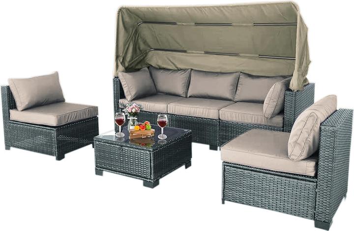 Produktbild HTI-Living Loungemöbel Grau/Beige 6-teiliges Set