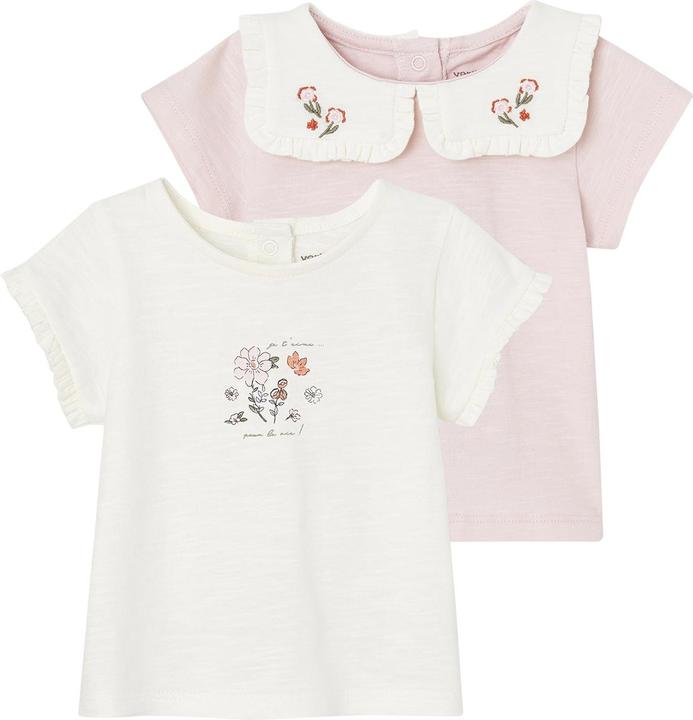 Produktbild Vertbaudet 2er-Pack Baby T-Shirts aus Bio-Baumwolle (56)