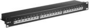 Produktbild Goobay CAT 6 48,30cm (19") Patch Panel, 24 Port, Schwarz (S/STP, CAT6, 0.40 m)