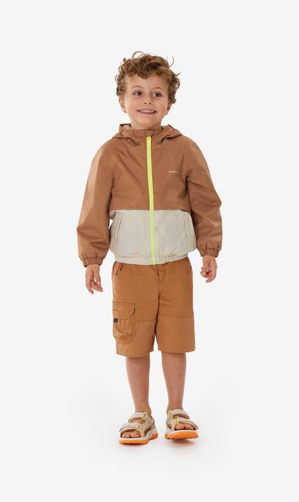 Actual product image Quechua Wanderjacke MH500 Kinder wasserdicht Gr. 92–122 braun