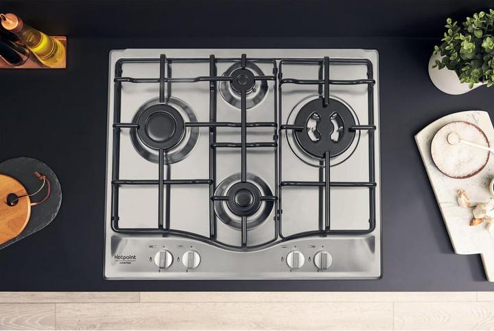 Immagine prodotto Hotpoint PCN 642 T/IX/HAR piano cottura Acciaio inossidabile Da incasso 60 cm Gas 4 Fornello(i)