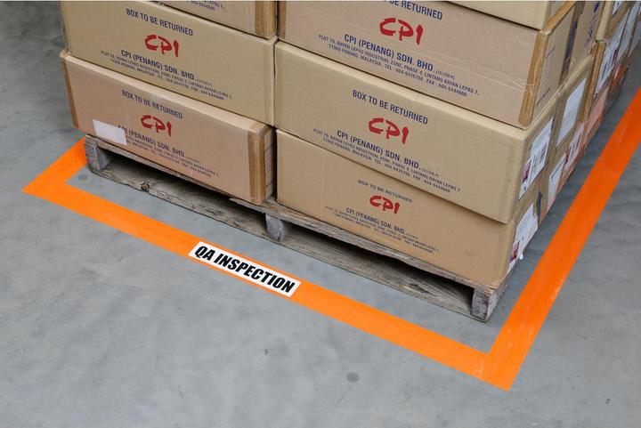 Actual product image Brady B-514, ToughStripe, floor marking tapes, polyester, orange, 76.2mm x 30m (76.20 mm)