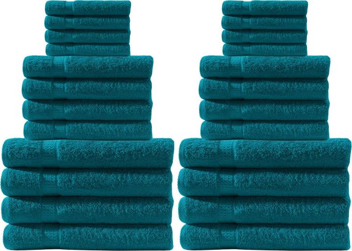 Image du produit Casativo Set de serviettes 24 pièces, 8 serviettes invitées, 8 serviettes de bain et 8 serviettes de toilette (100 x 50 cm, 50 x 30 cm, 150 x 100 cm)