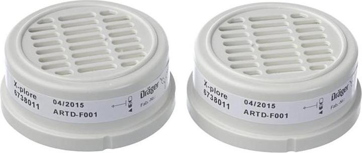 Actual product image Dräger Particulate filter P3 R (pack of 2), protection class FFP3, white. (FFP3, 22 x)