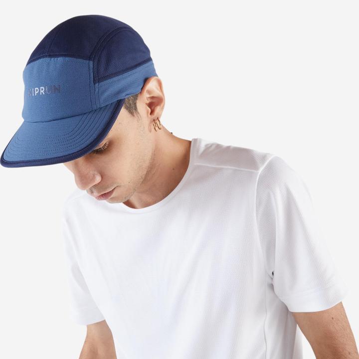 Kiprun Lauf-Cap Schirmmütze 5 Panel - blau