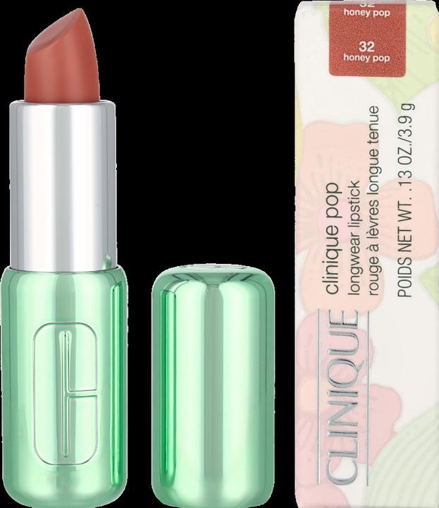 Actual product image Clinique Pop Longwear Lipstick Honey Pop - Satin 3.9g (Honey Pop)