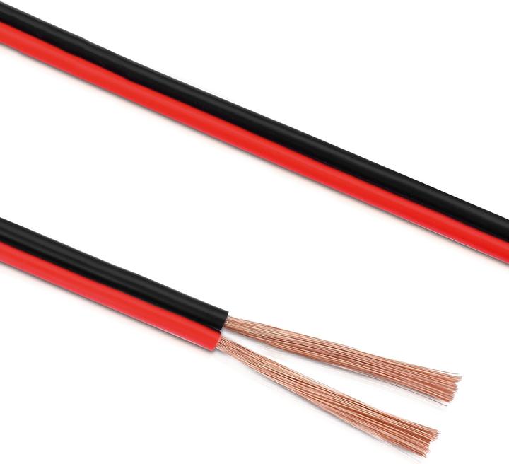 Delock sonero câble de haut-parleur, 2x4,0mm², CCA, rouge, noir, anneau de 10m *RoHS Conforme*. (10 m, 4 mm²² mm)