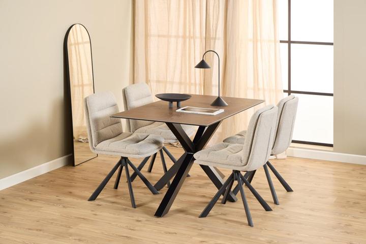 Actual product image AC Design Heaven Esstisch schwarz Fairbanks rauhe Keramik