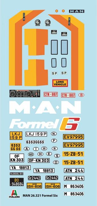 Actual product image Italeri MAN 26.321 Formula Six