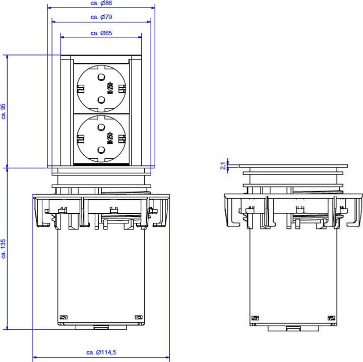 Actual product image Bachmann Elevator (2 x, CEE 7/4, 2 m)