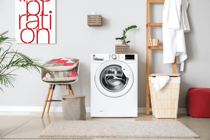 Image du produit Hoover H-WASH 300 LITE H3W 492DA4-S lave-linge à chargement frontal 9 kg 1400 tr/min Blanc (9 kg, Gauche, Prise UE)