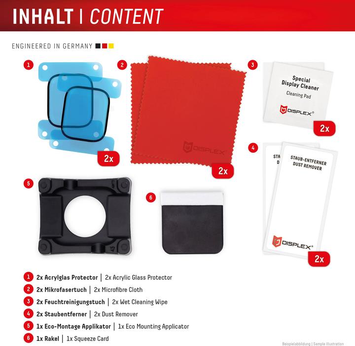 Produktbild Displex Full Cover Schutzfolie, Full Cover Watch Glass, Doppelpack