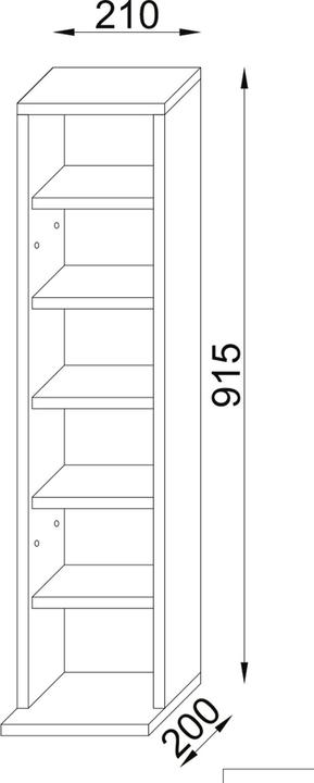 Immagine prodotto VCM Mobile porta CD DVD in legno Milano (42 x 20 x 92 cm)