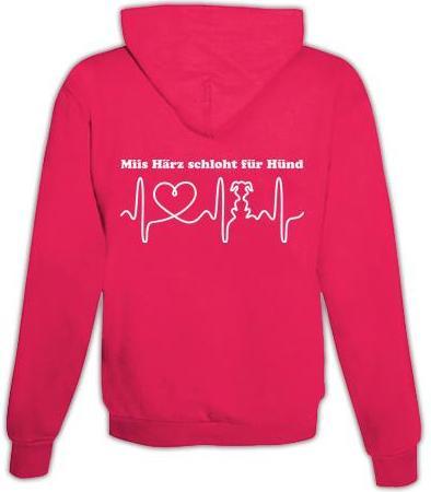 Immagine prodotto Schwesternuhr Felpa con cappuccio Dogs Heart Unisex (L)
