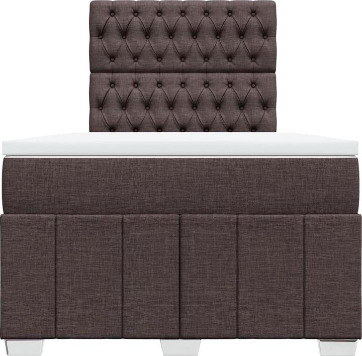 Produktbild VidaXL Boxspringbett Matratze Bett Einzelbett Polsterbett Dunkelbraun 90x200cm (90 x 200 cm)