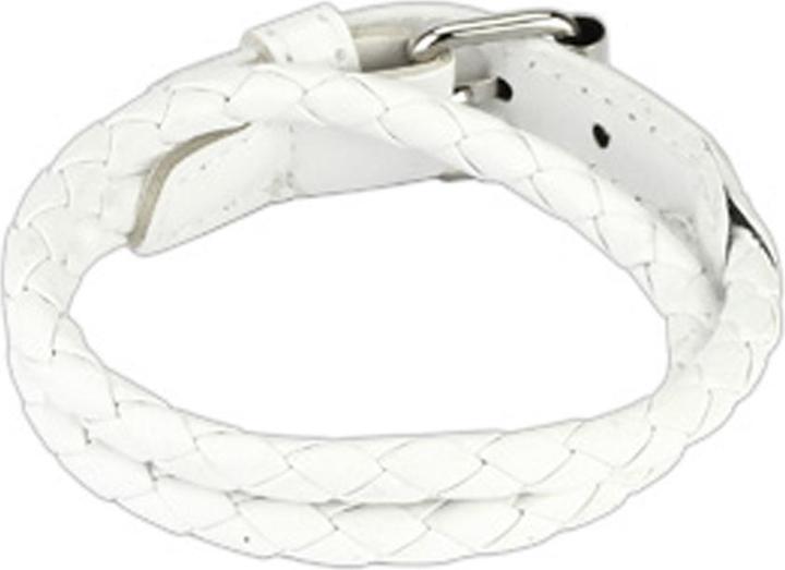 Star Piercing Lederarmband mit verdrehten Band und Schnalle weiss (Leder, ohne Messing)