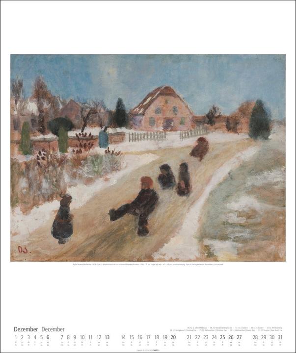 Produktbild Paula Modersohn-Becker Kalender 2026 (46 x 55 cm, Deutsch, Englisch)