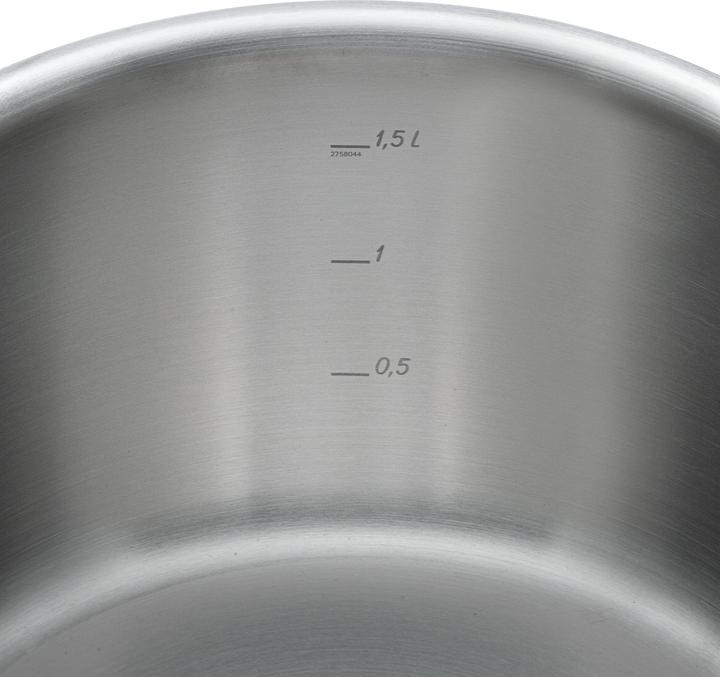Produktbild WMF Kochtopf Bratentopf Induktion 16cm Glasdeckel 1,4l Function4 Edelstahl (16 cm, Bräter + Schmortopf, Kochtopf, Edelstahl)