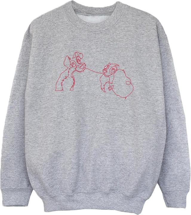 Disney Lady And The Tramp Spaghetti Outline Sweatshirt Jungen