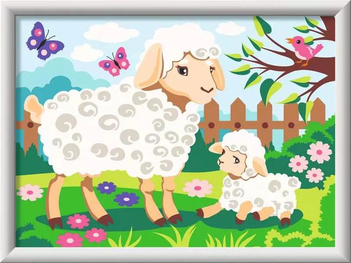 Produktbild Ravensburger Malen nach Zahlen 23764 - Schaf mit Lämmchen - Kinder ab 9 Jahren