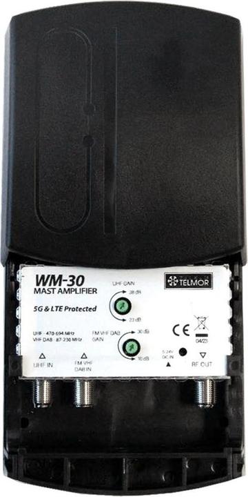 Image du produit Telkom Telmor Amplificateur de mât WM-30 FM (DVB-T / -T2, DVB-S / -S2)