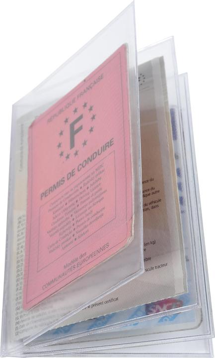 Actual product image Exacompta Doc Protect PVC 4 Part Multi Card Protective Sleeve - Crystal (10 x)