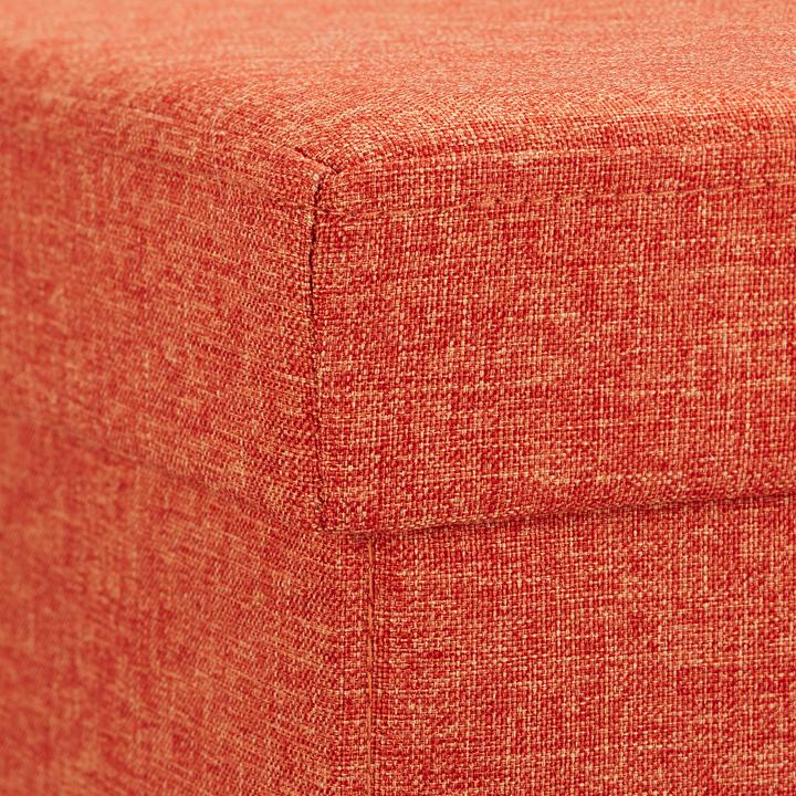 Actual product image Relaxdays Padded Striped Ottoman