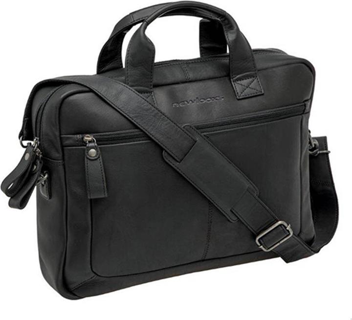 New Looxs Laptop -Tasche Neue Looxs Luko 7,5 l - 42 x 6 x 30 cm - hergestellt aus Luxusleder - Schwarz (17 l, Gepäckträgertasche)