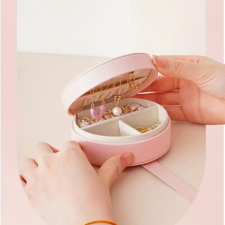Actual product image Only-Bags.Store Reisefreundlicher, schicker Mini-Schmuck-Organizer aus Kunstleder – tragbare und hübsche
