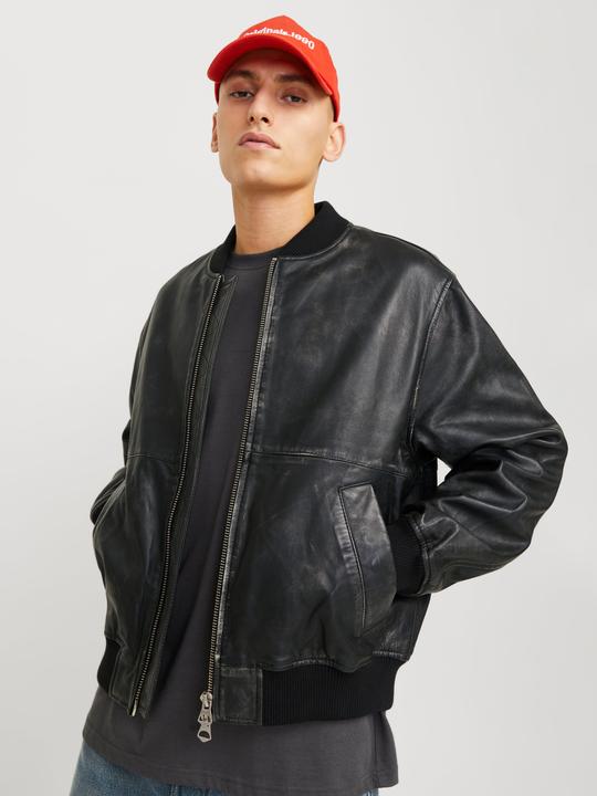 Actual product image Jack & Jones Joraustin Leather Bomber Jkt Styd Aw24 (S)