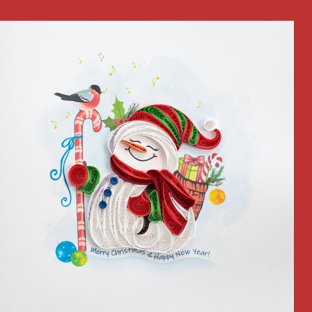 Actual product image Hervorragend Paper Quilling Karte Rentier modern Merry Christmas and happy new Year (1 pcs.)