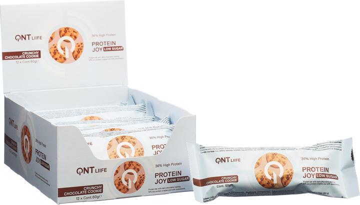 Actual product image QNT 36% Protein Joy Bar Low Sugar Cookie&Cream (Cookie chocolate, 12 pcs., 720 g)