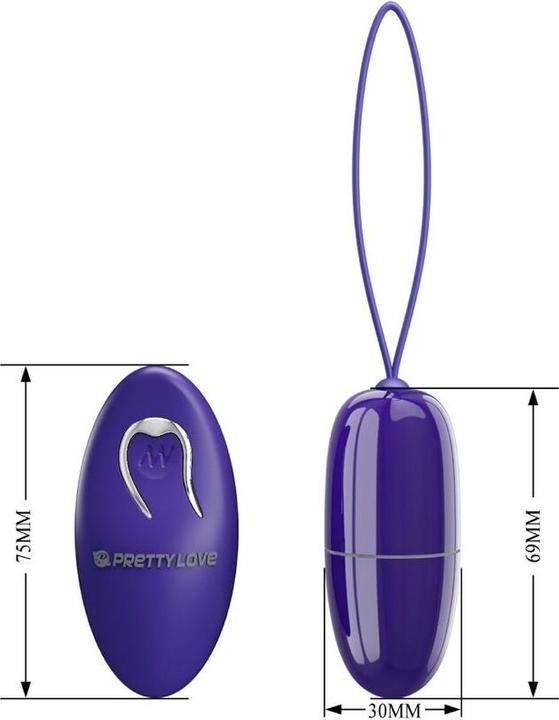 Actual product image Pretty Love Selkie Youth Mini Vibrating Egg Violet Remote Control