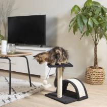Image du produit Lola Toys arbre a chat avec jouet et tunnel 38cm anthracite (Jouet à gratter chat)